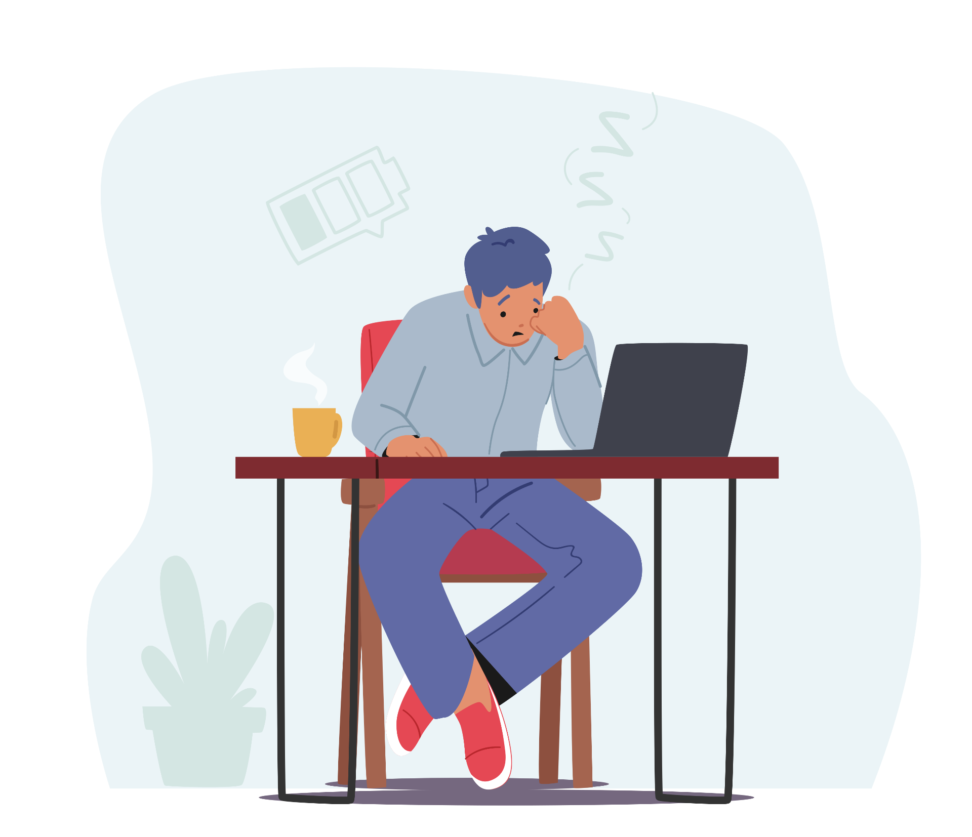 Business owner frustrated with website maintenance instead of serving clients